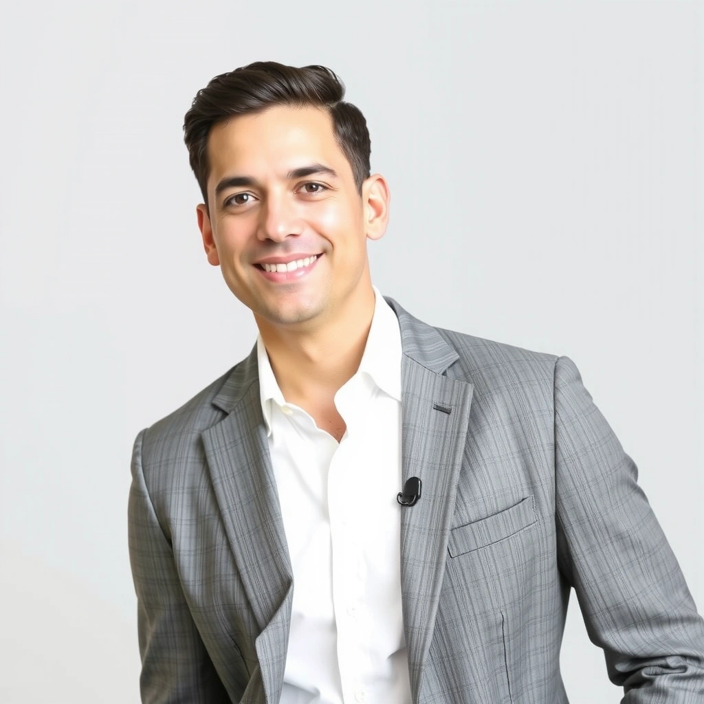 Retrato profesional del Dr. Javier Torres, un nutricionista con experiencia y actitud motivadora.